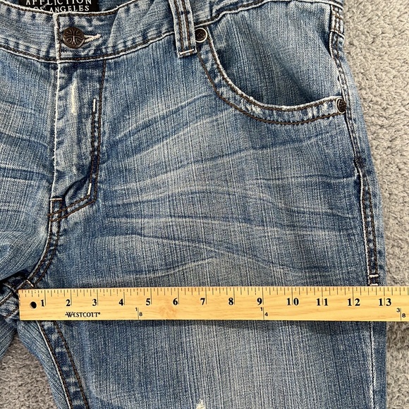 AFFLICTION LOS ANGELES Denim Jeans Mens 42x31 Flap Back Pocket Plain Jane - Picture 5 of 14